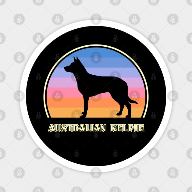 Australian Kelpie Vintage Sunset Dog Magnet by millersye